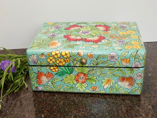 Beautiful Hand Painted Floral Box