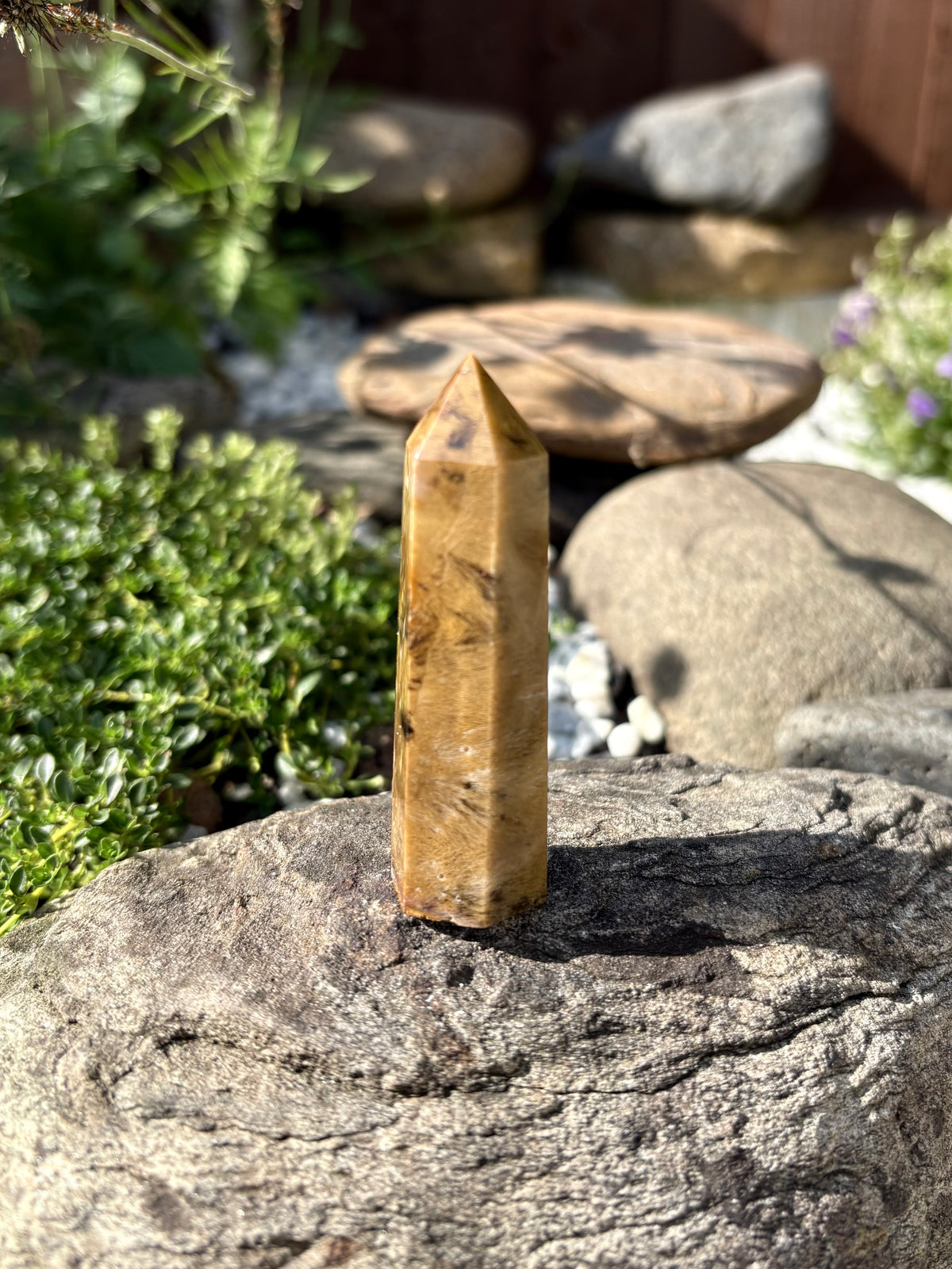 Fossil Coral Crystal Tower – Polished Point, 33 g