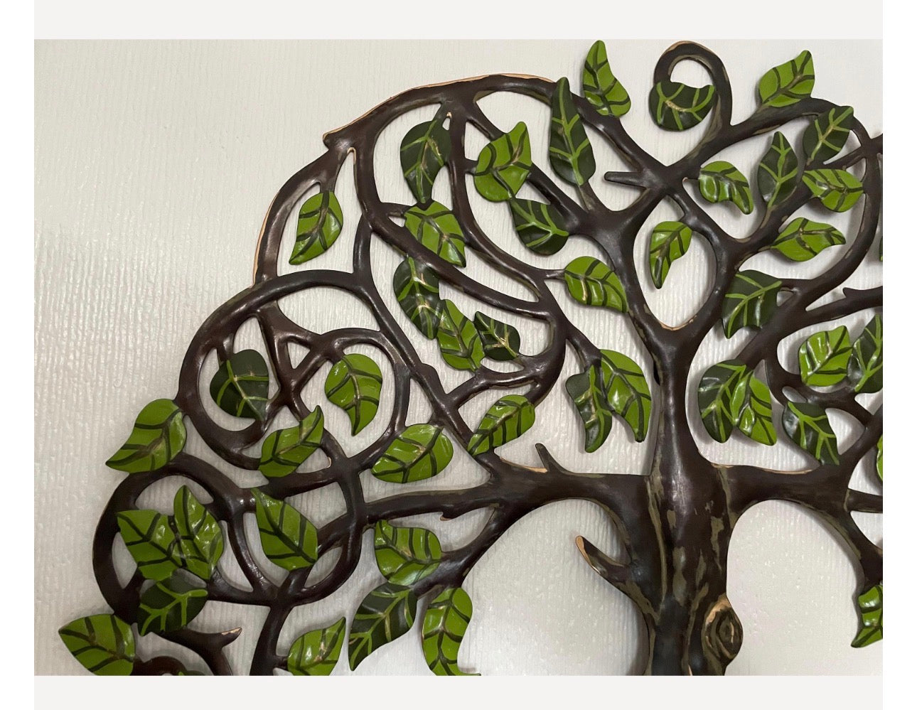 Hand-Painted Tree of Life Metal Wall Art – 59cm
