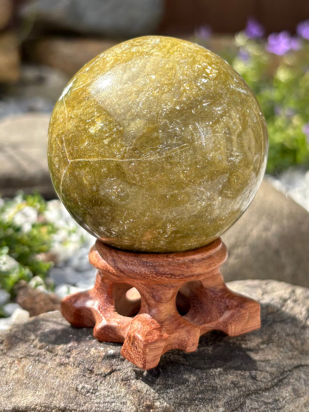 Green Opal Sphere – 5.5 cm Polished Crystal, 226 g