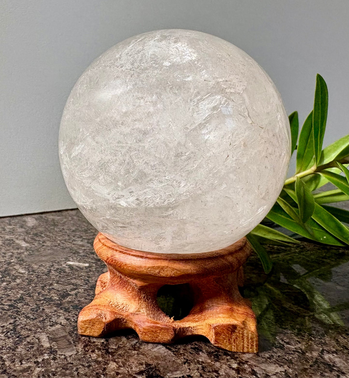 Mesmerising Large Quartz Crystal Sphere - spiritual healing