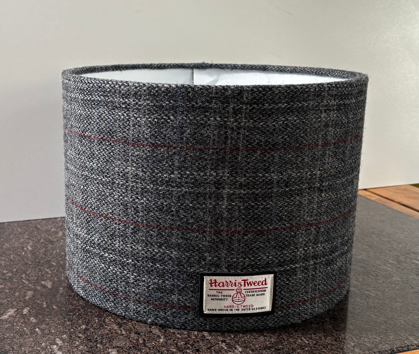 Handmade Harris Tweed Drum Lightshade 30cm x 21.5cm