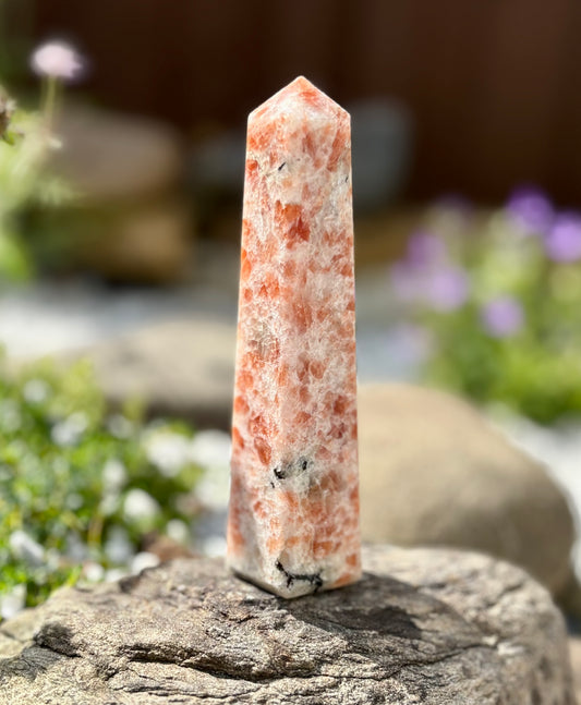 Sunstone Crystal Point / Tower - spiritual healing