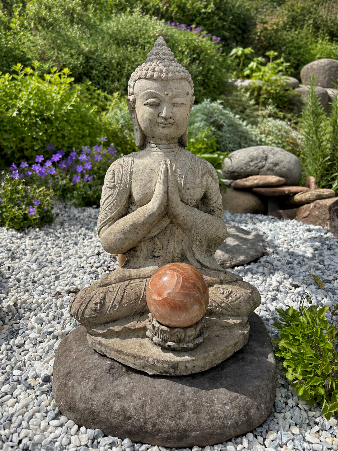 Peach Moonstone Sphere - Spiritual Healing Crystal