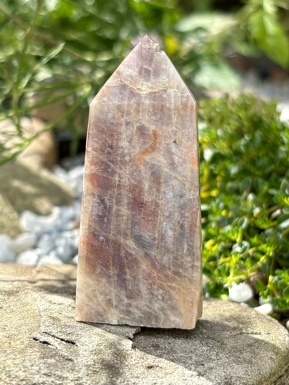 Sunstone Moonstone Crystal Tower – Polished Point