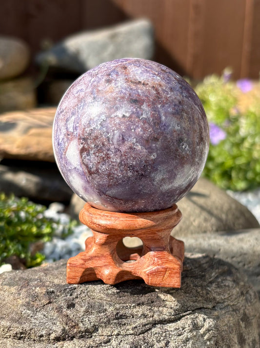 Dream Amethyst Sphere – Chevron Amethyst Crystal, 270 g