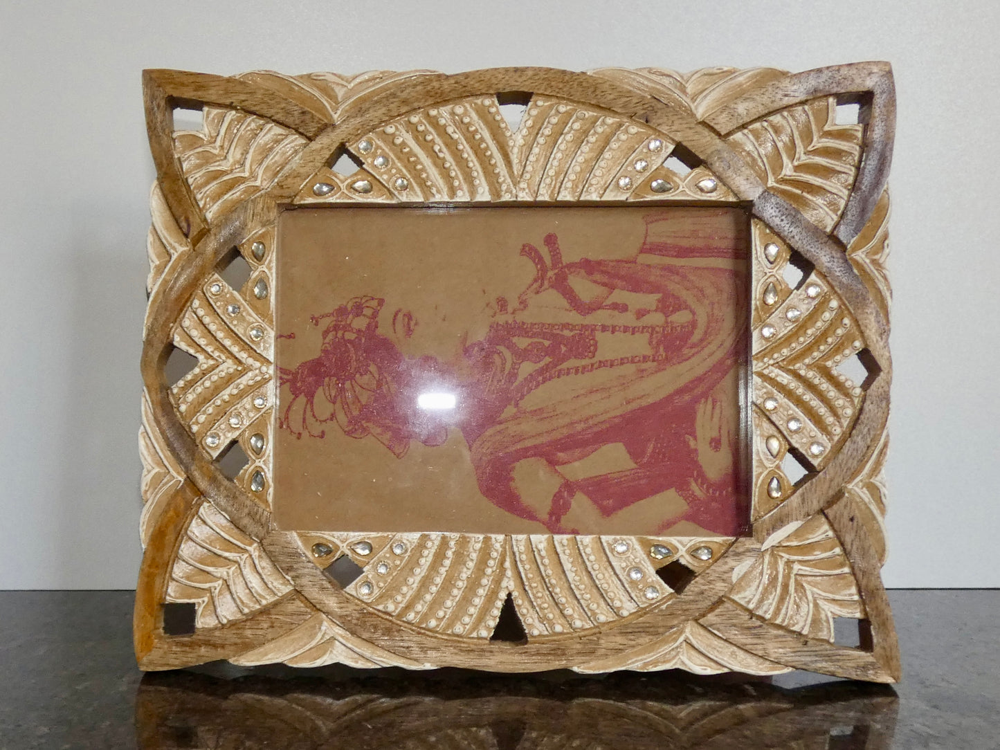 Wooden hand carved Photo frame