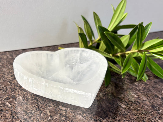 Heart Shaped Selenite Bowl