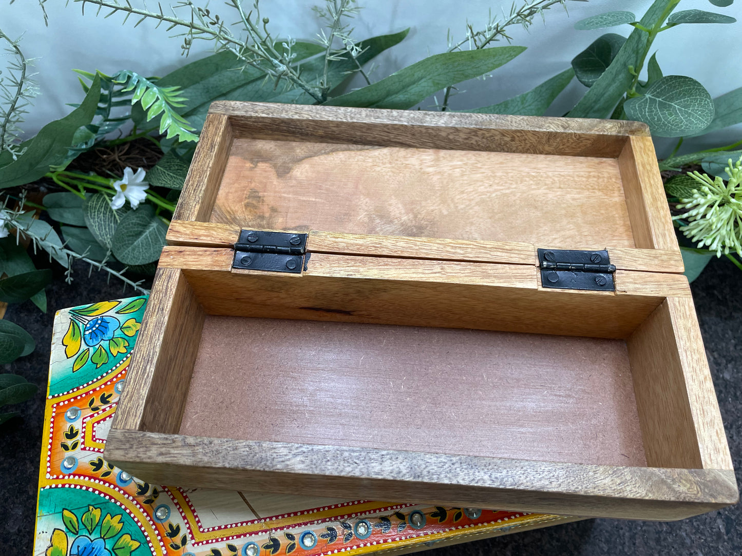 Colourful Indian Hand Painted Trinket Box