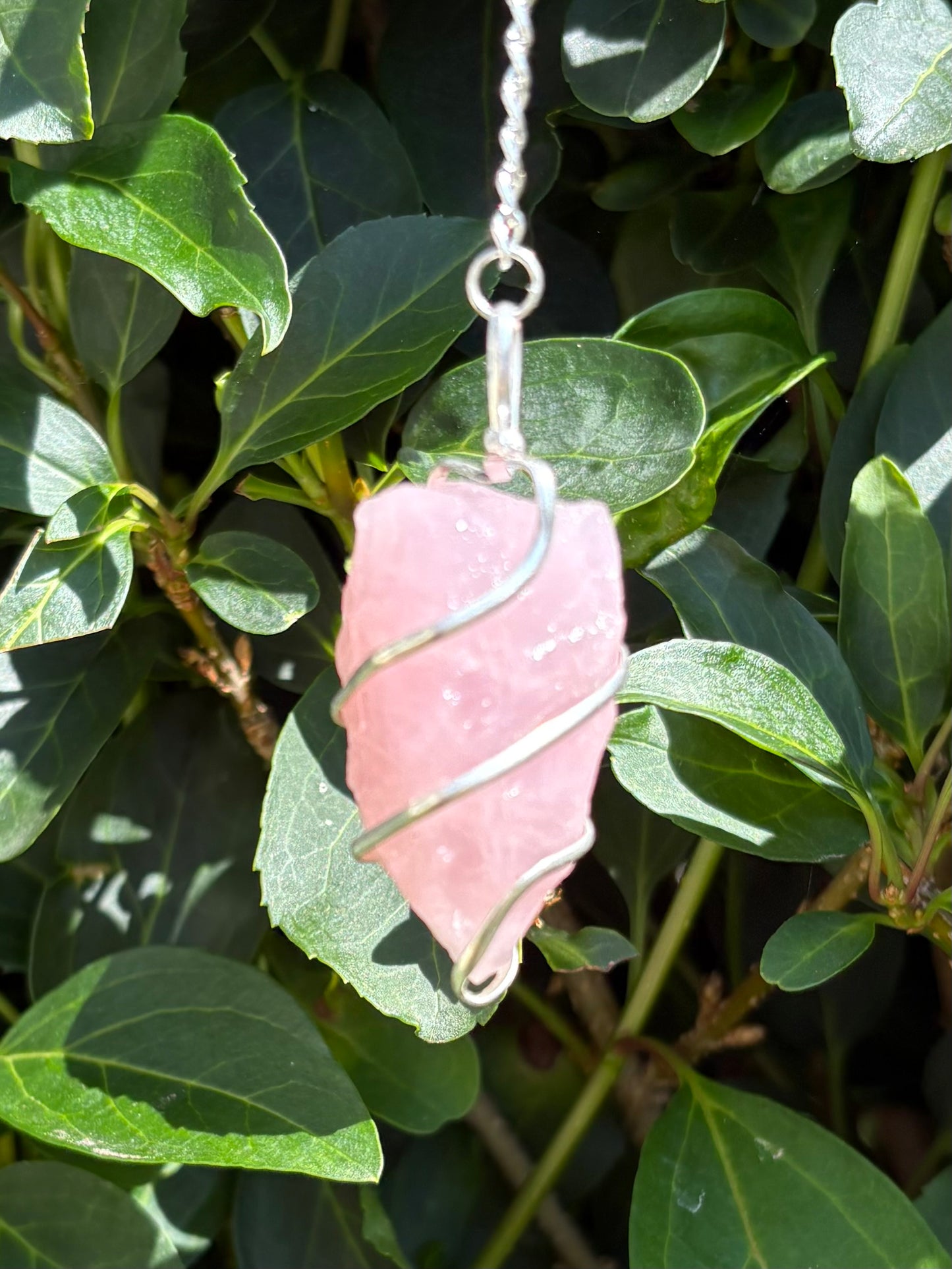 Crystal Pendulum – Rose Quartz, Amethyst or Black Agate