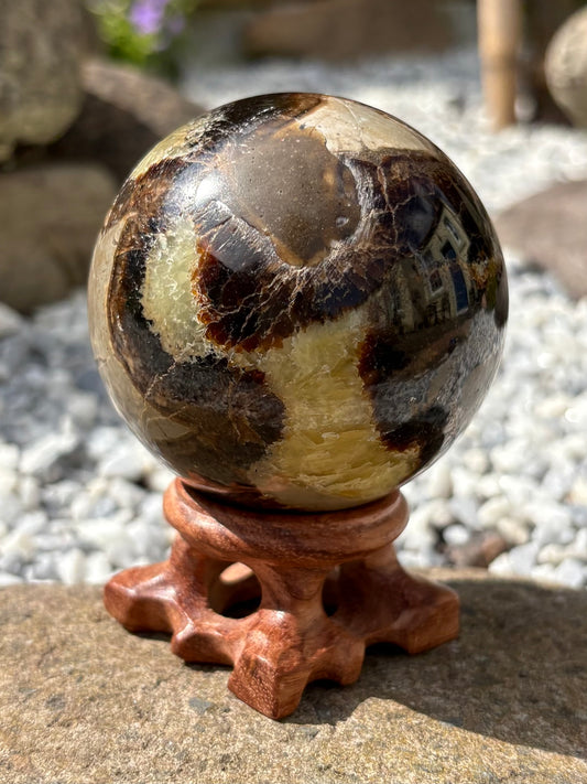 Septarian Sphere – 6 cm Polished Dragon Stone, 330 g