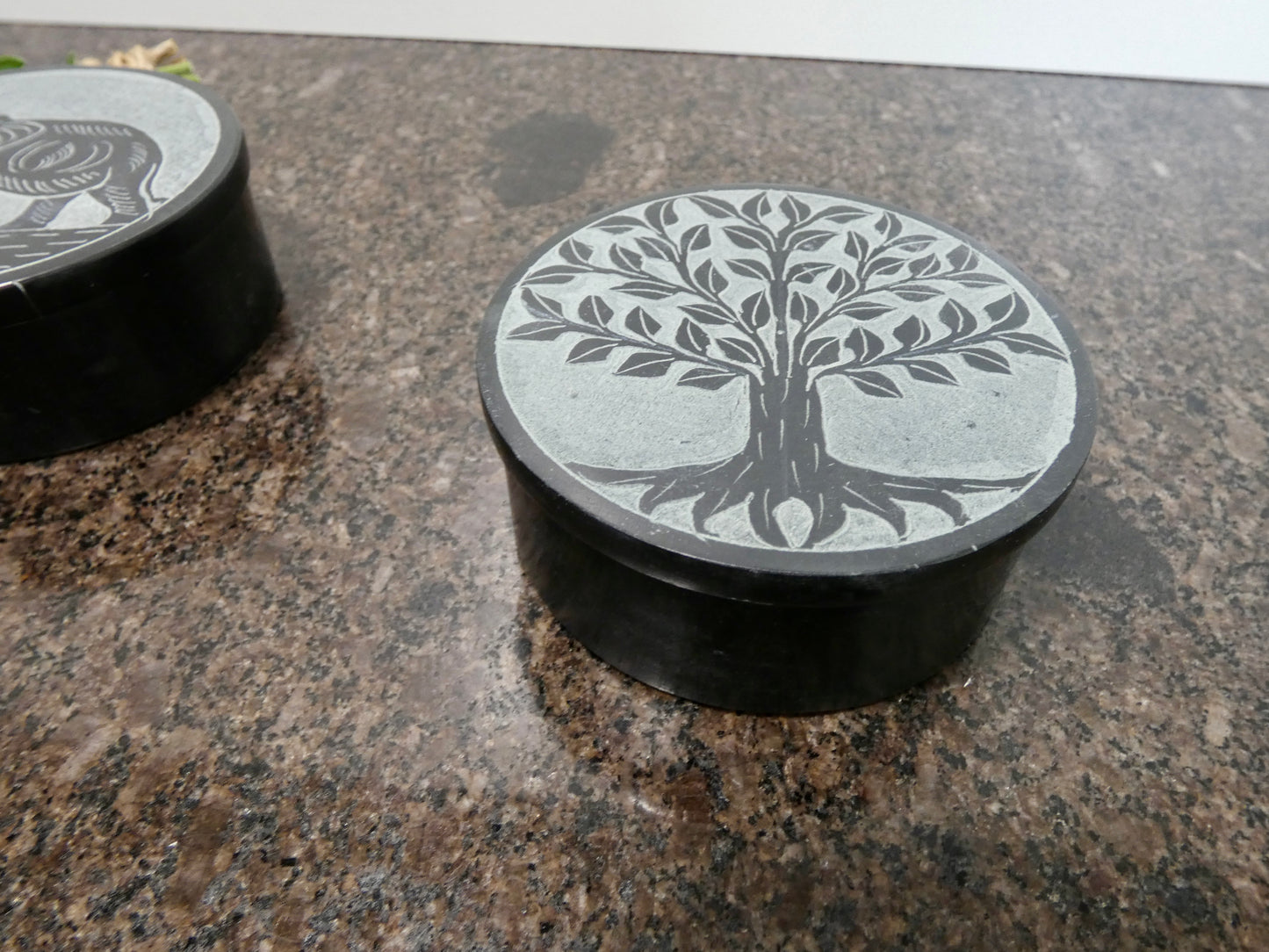 Hand Carved Soapstone Box