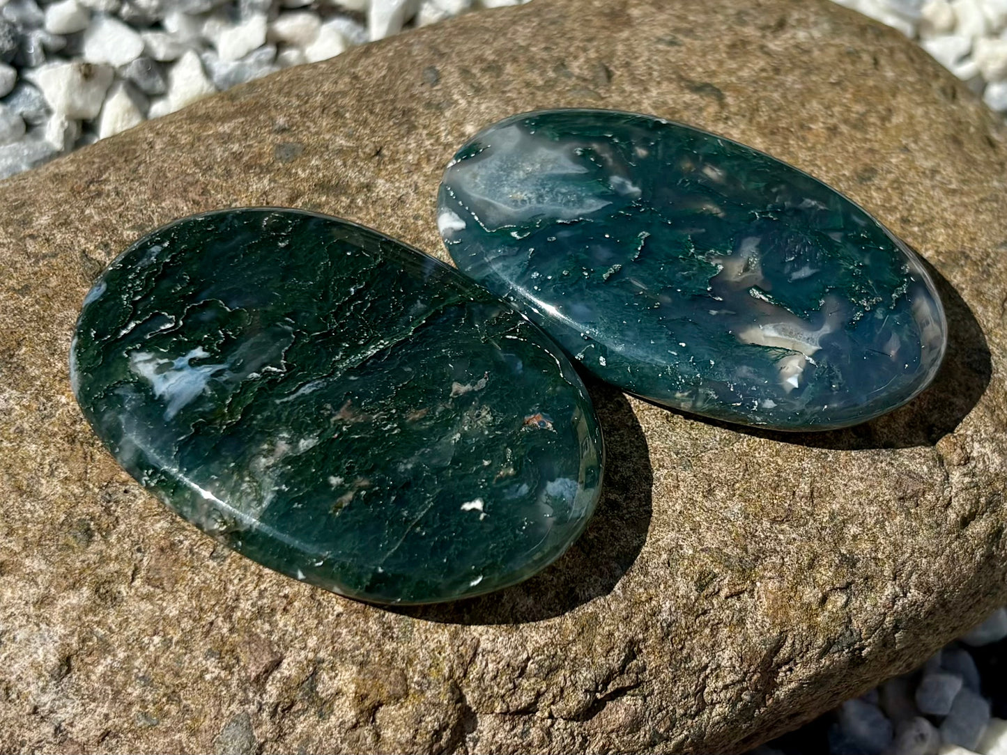Moss Agate Palm Stone – Polished Natural Crystal