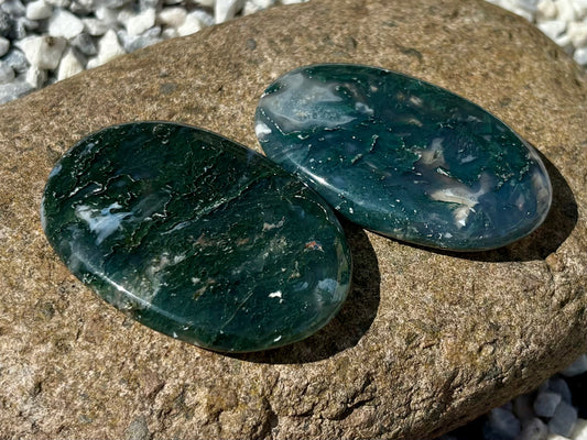 Moss Agate Palm Stone – Polished Natural Crystal