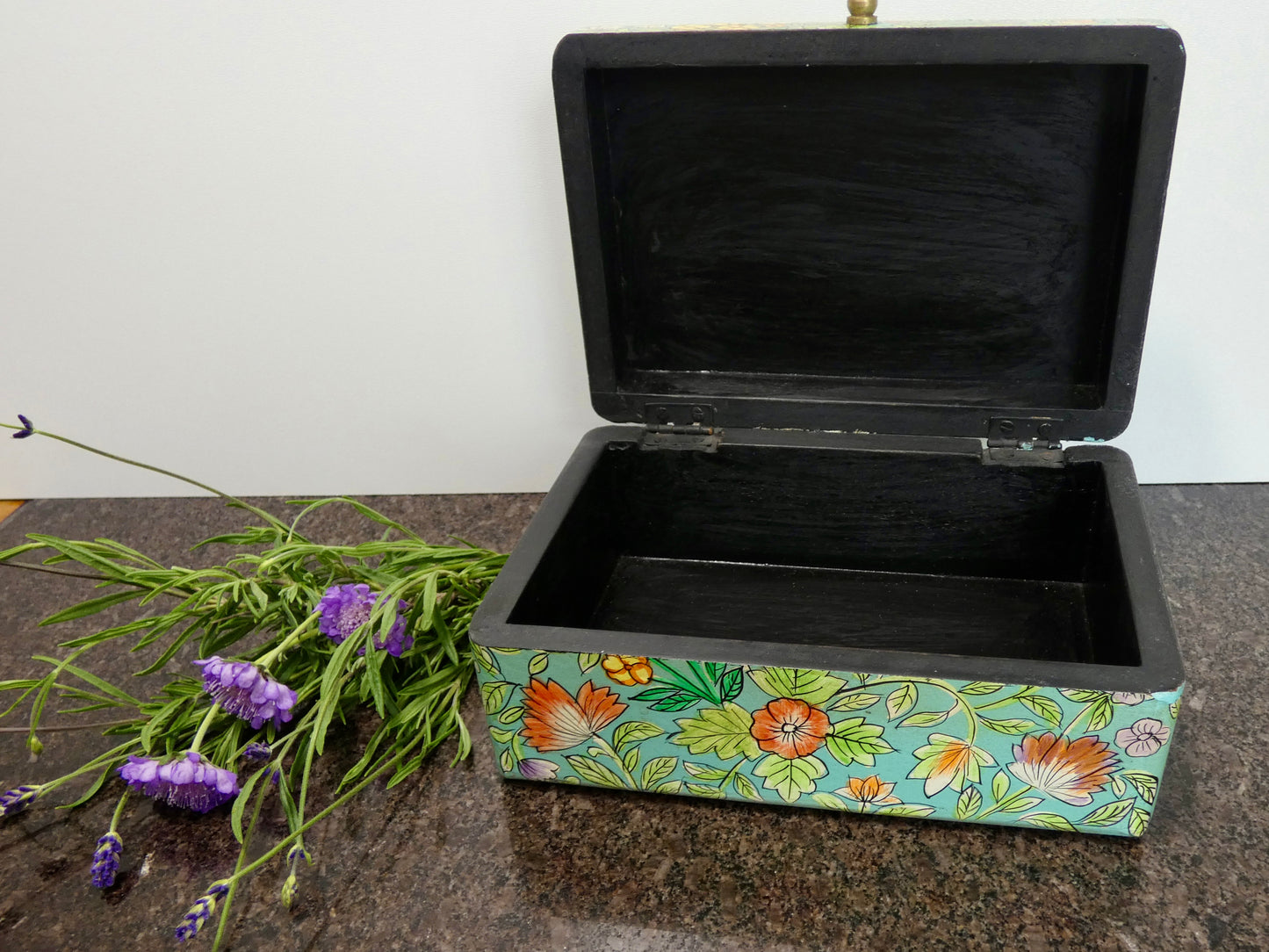 Beautiful Hand Painted Floral Box
