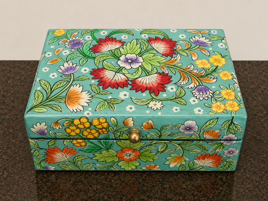 Beautiful Hand Painted Floral Box