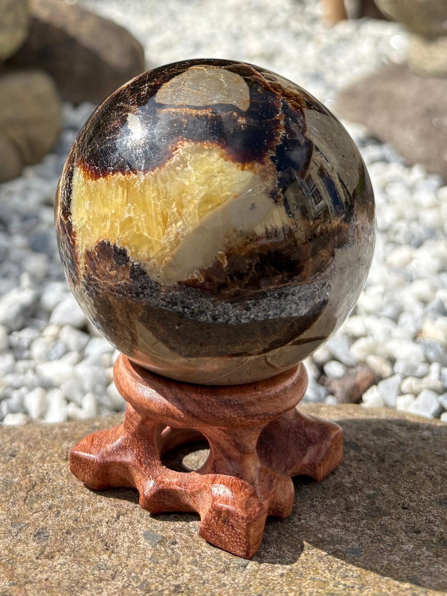 Septarian Sphere – 6 cm Polished Dragon Stone, 330 g