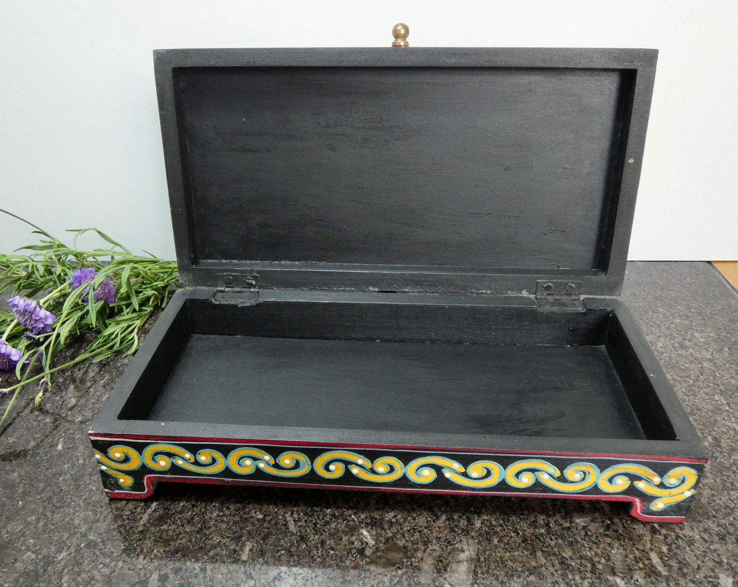 Peacock Hand painted Wooden Box