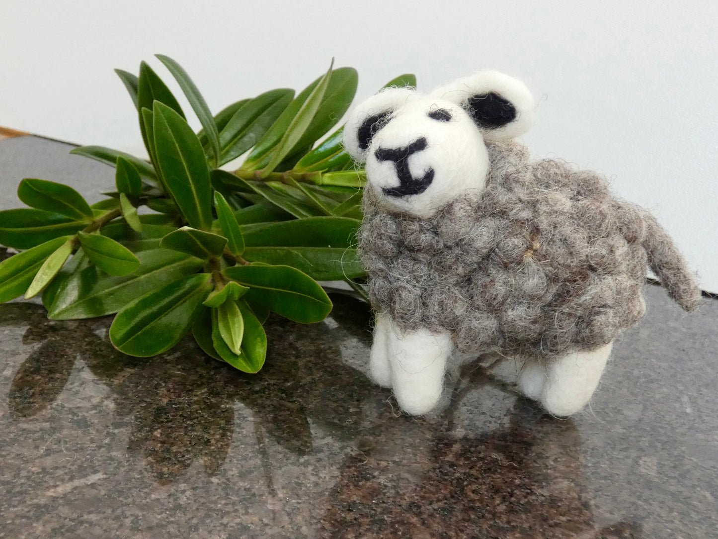 Little Cute Grey Felt Sheep