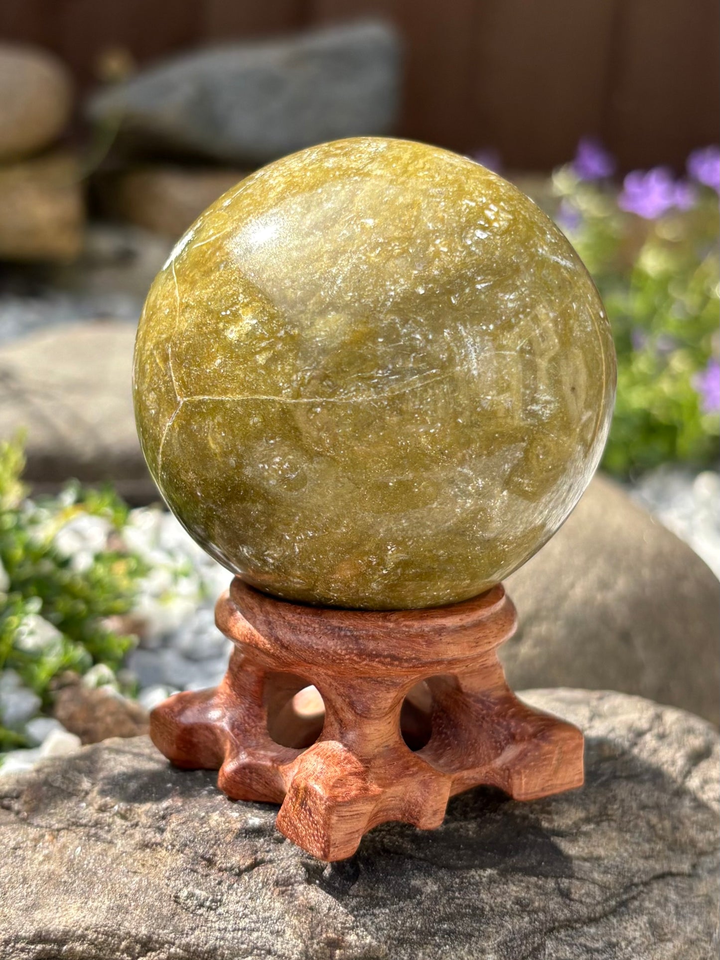 Green Opal Sphere – 5.5 cm Polished Crystal, 226 g