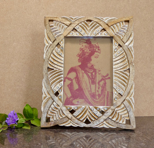Wooden hand carved Photo frame