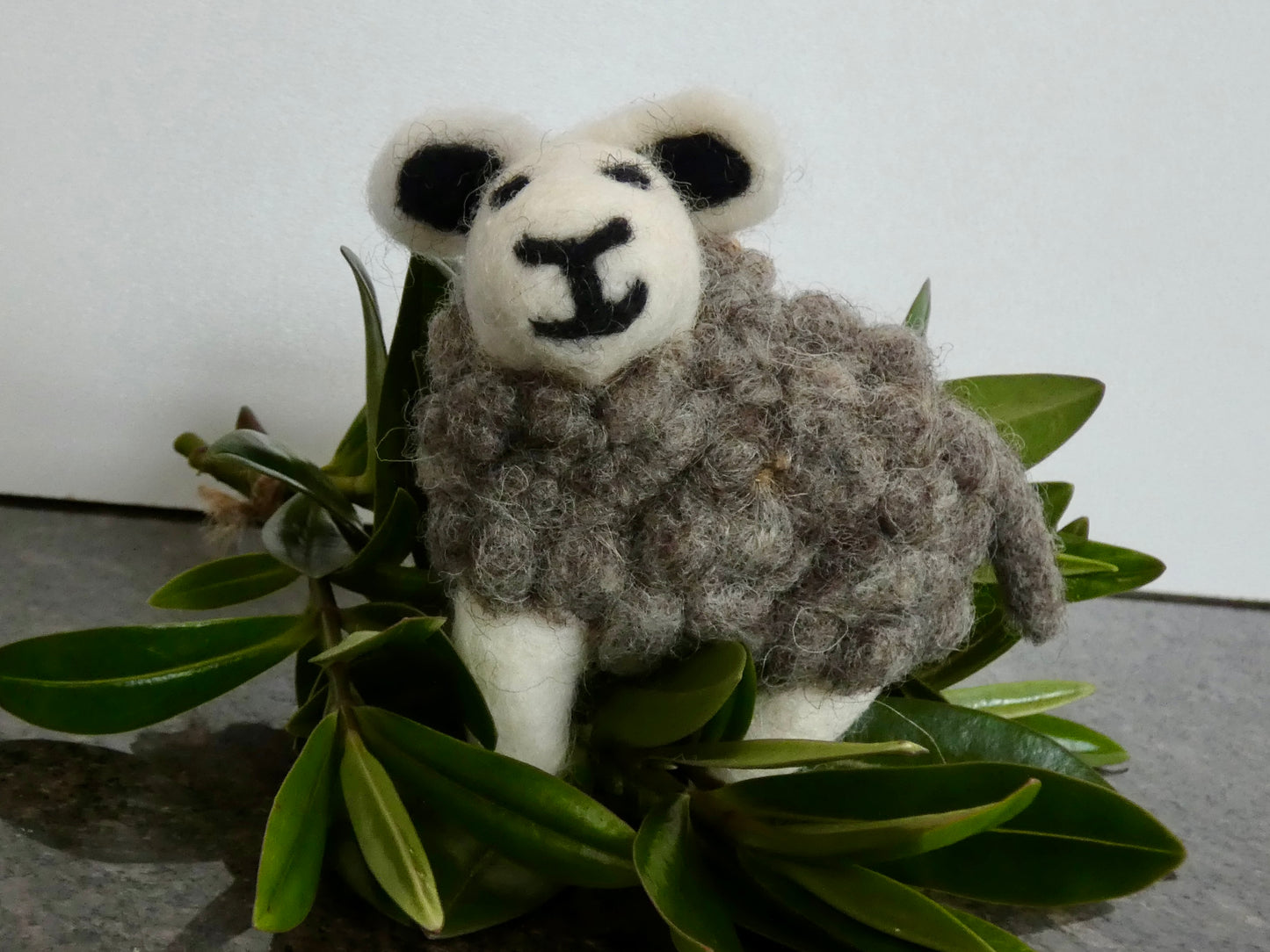 Little Cute Grey Felt Sheep