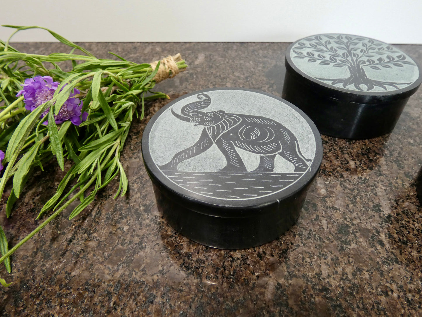 Hand Carved Soapstone Box