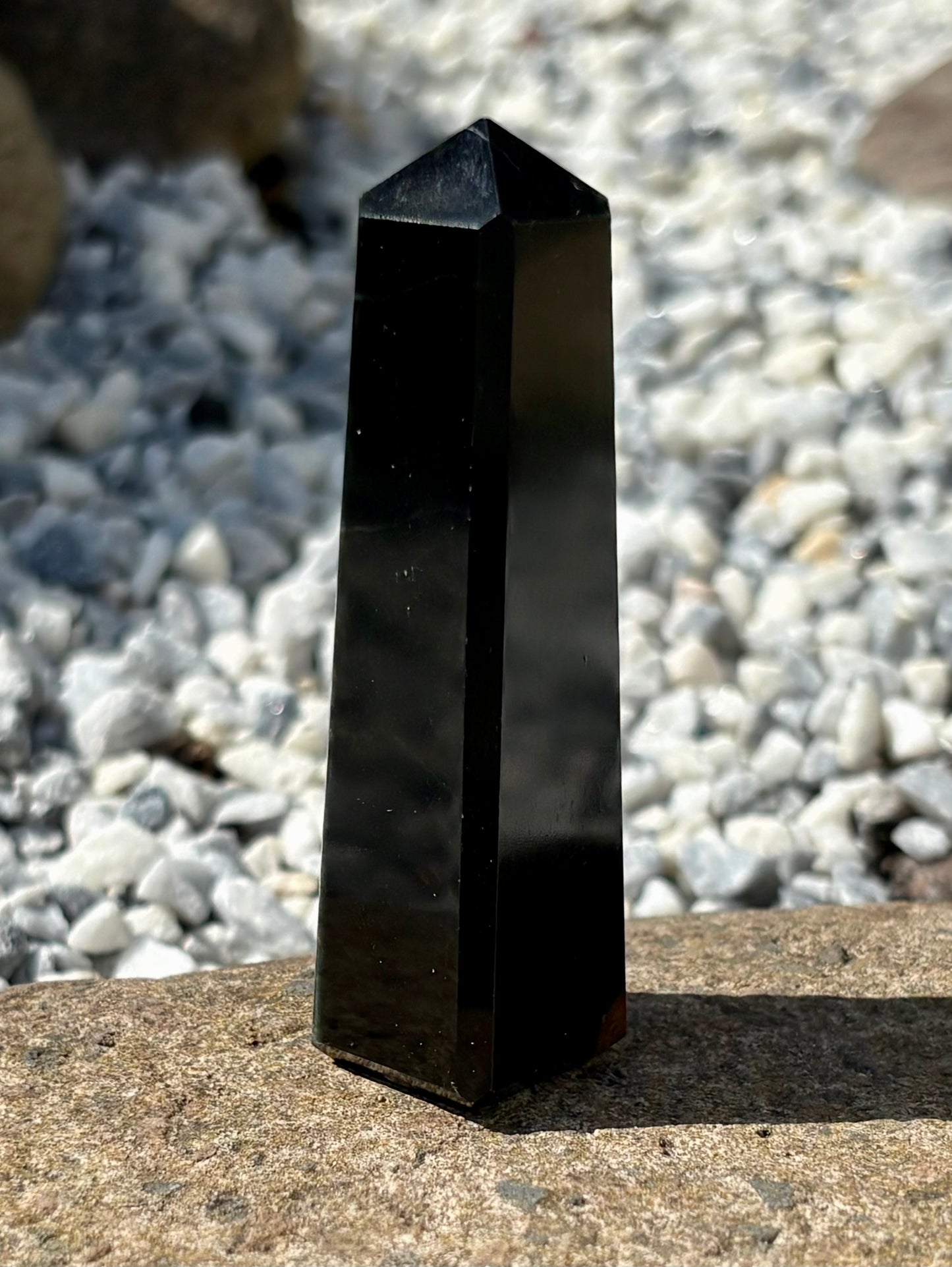 Blue Tiger’s Eye Crystal Point – Polished Hawk’s Eye Tower