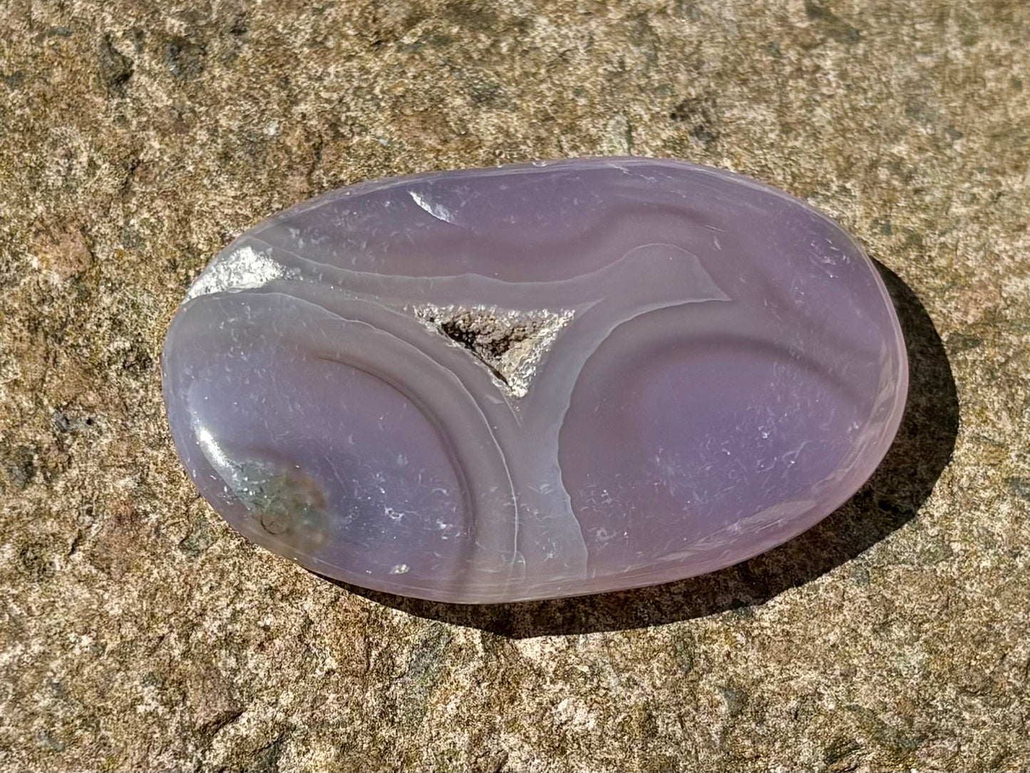 Purple Moss Agate Palm Stone – Polished Natural Crystal