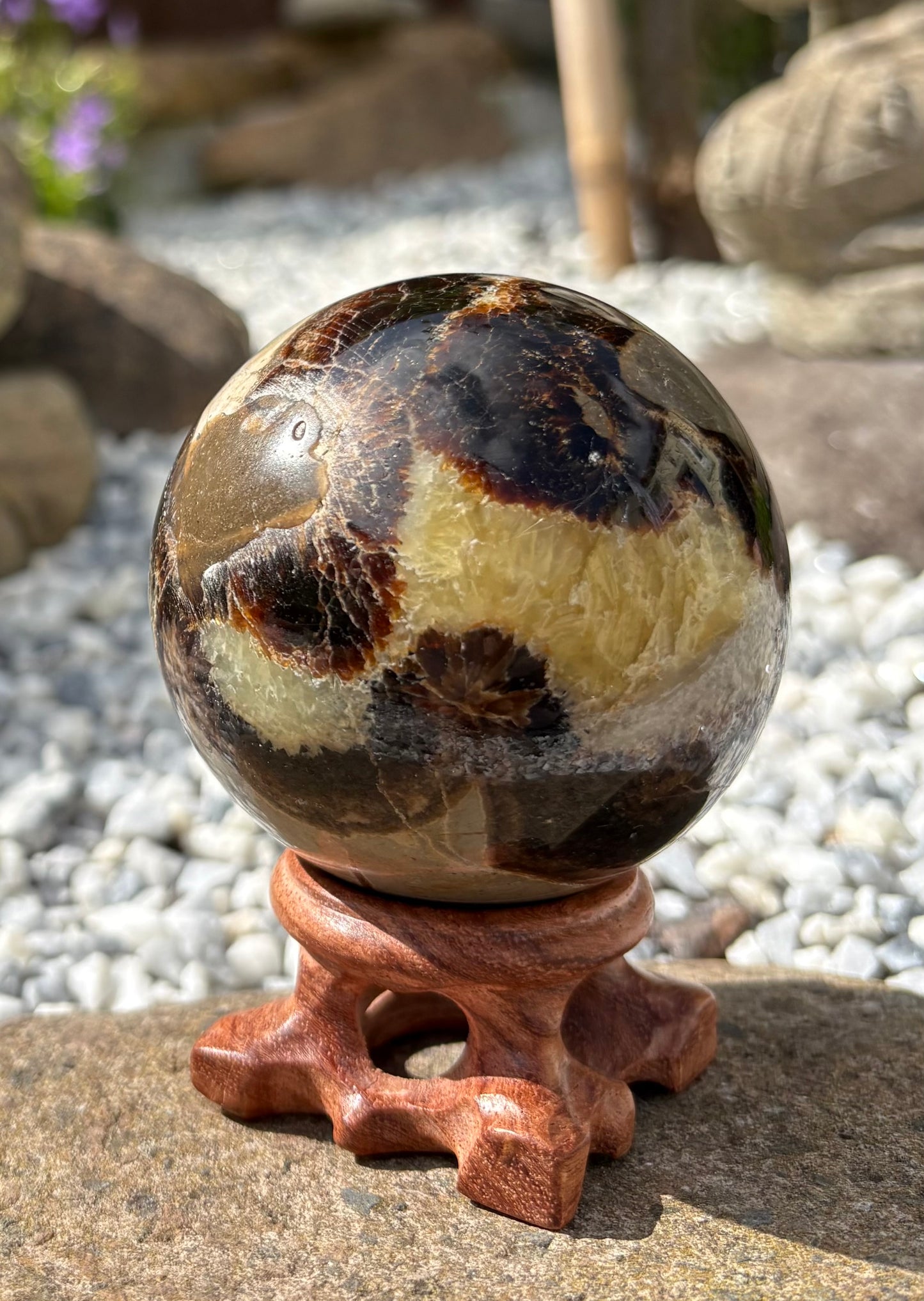 Septarian Sphere – 6 cm Polished Dragon Stone, 330 g