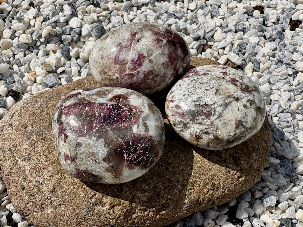 Rubellite Tourmaline Palm Stone – Polished Pink Crystal