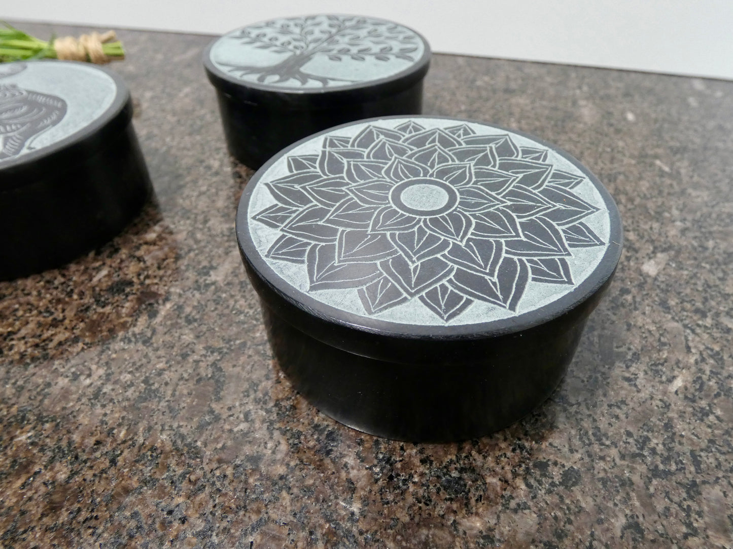 Hand Carved Soapstone Box