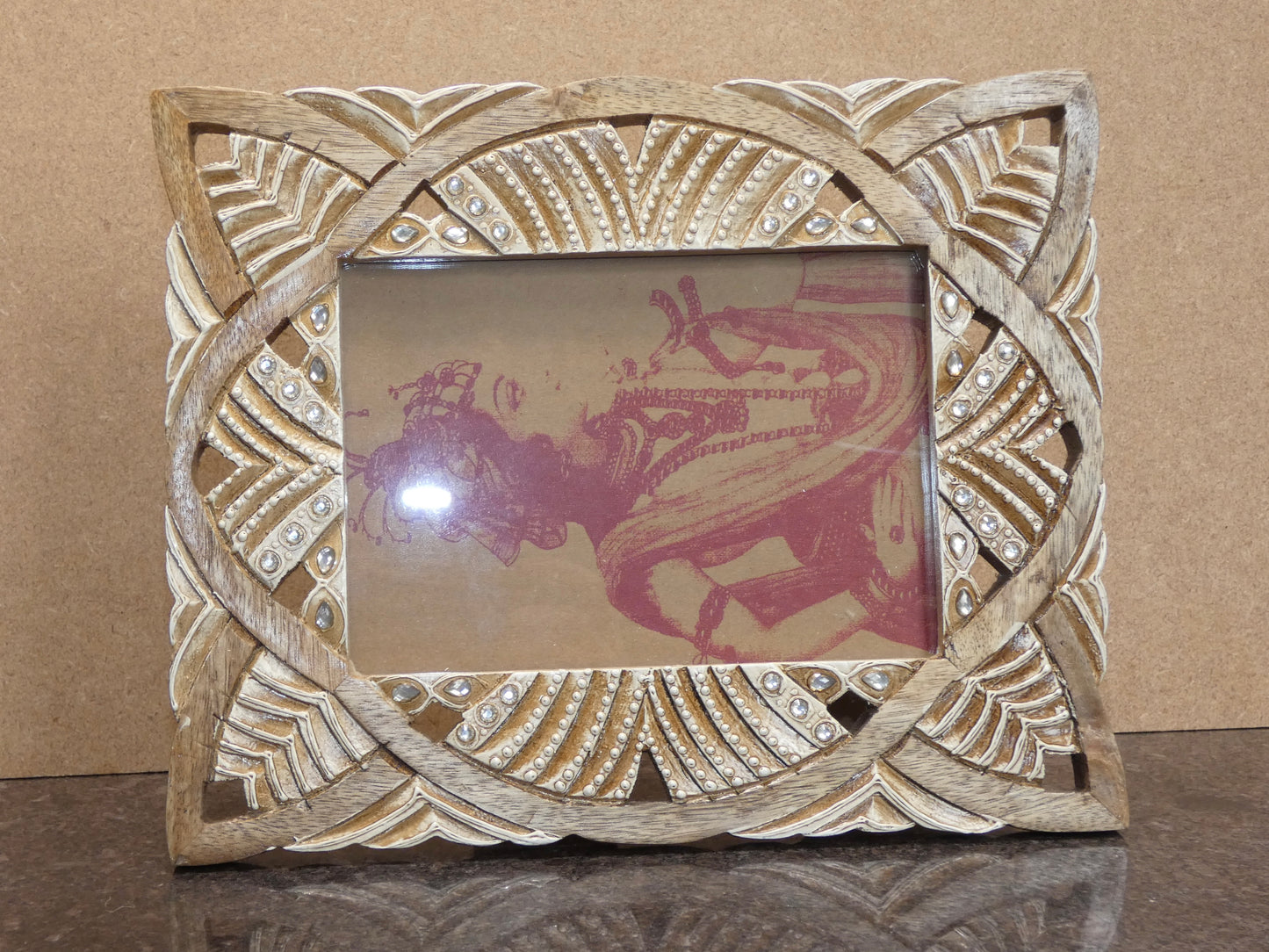 Wooden hand carved Photo frame