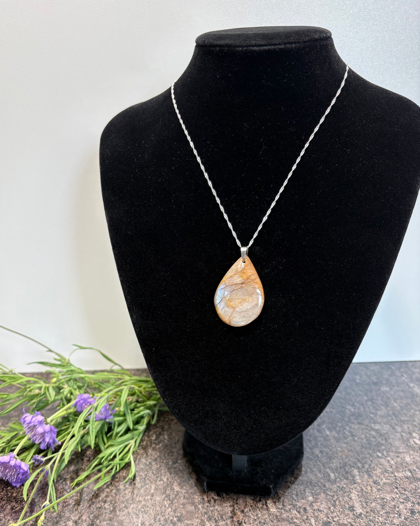 Bronze Labradorite Pear Drop Pendant