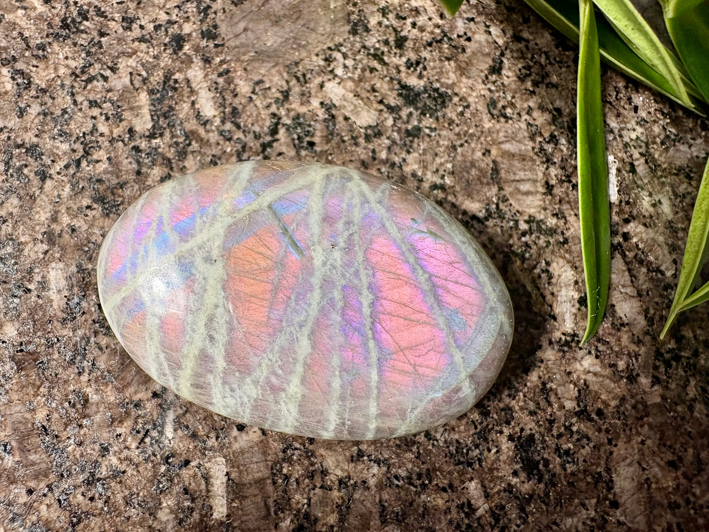Purple Labradorite Palmstone