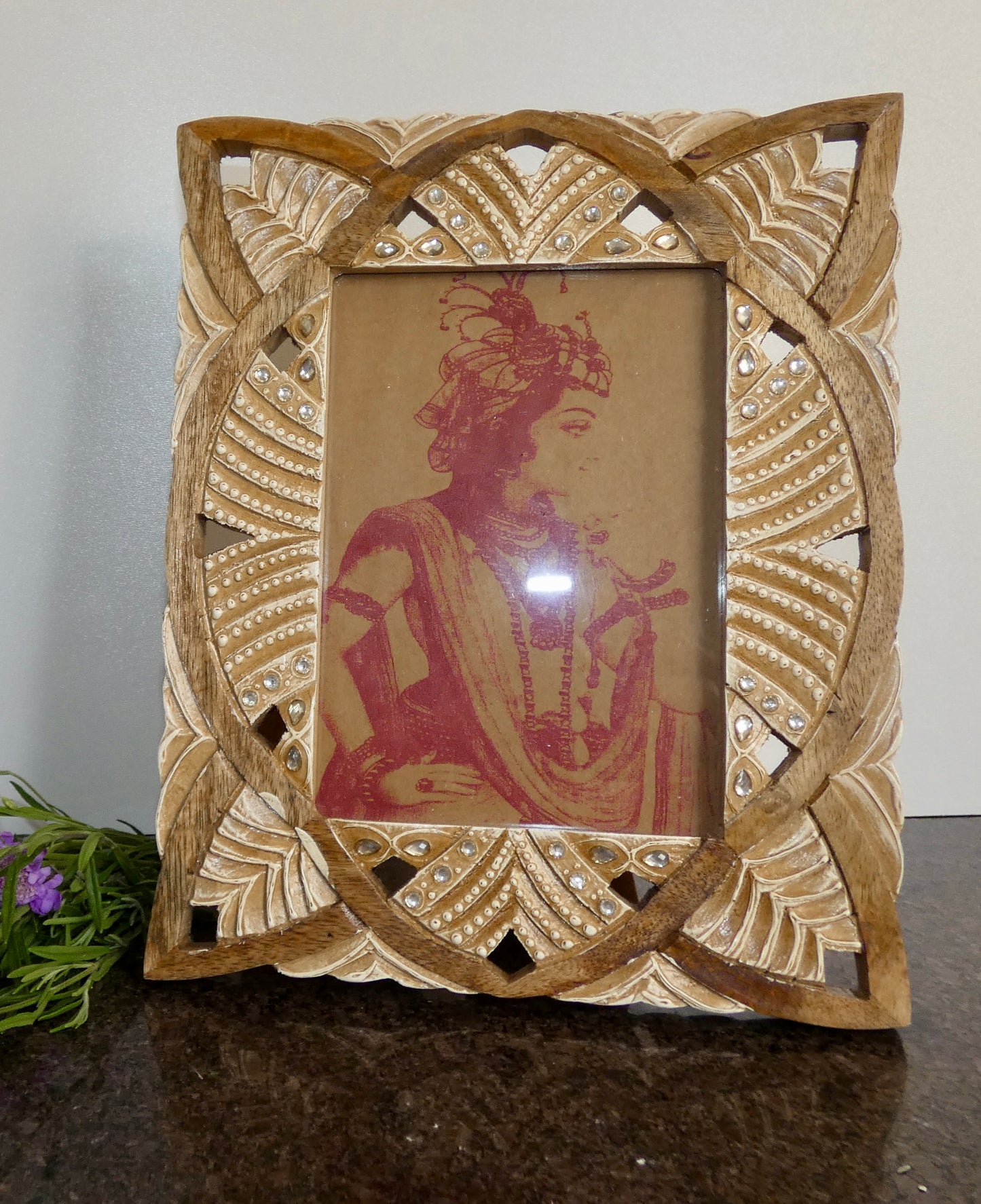 Wooden hand carved Photo frame