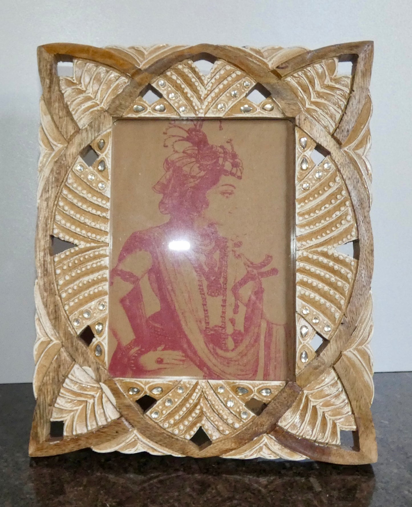 Wooden hand carved Photo frame