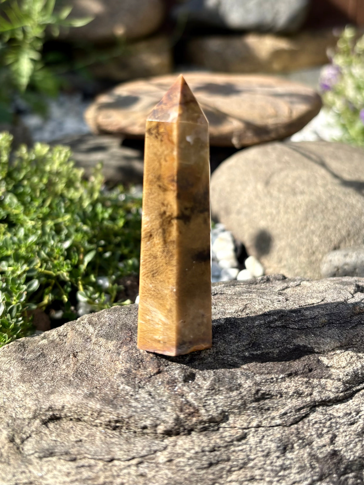 Fossil Coral Crystal Tower – Polished Point, 33 g