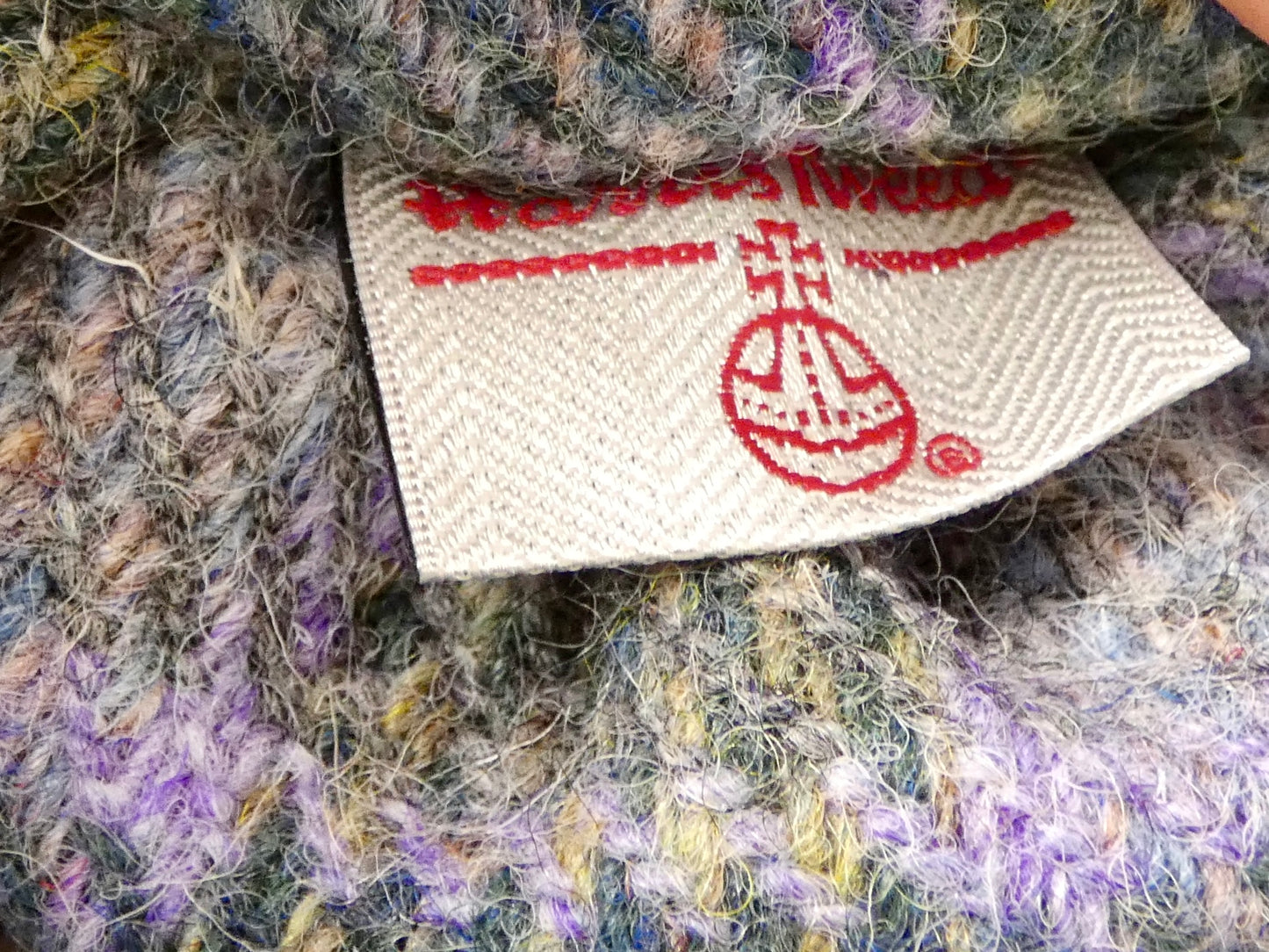 Hand crafted Genuine Harris Tweed Crochet Flower Brooch, Corsage Pin, Scottish Brooch Bag Charm Gift