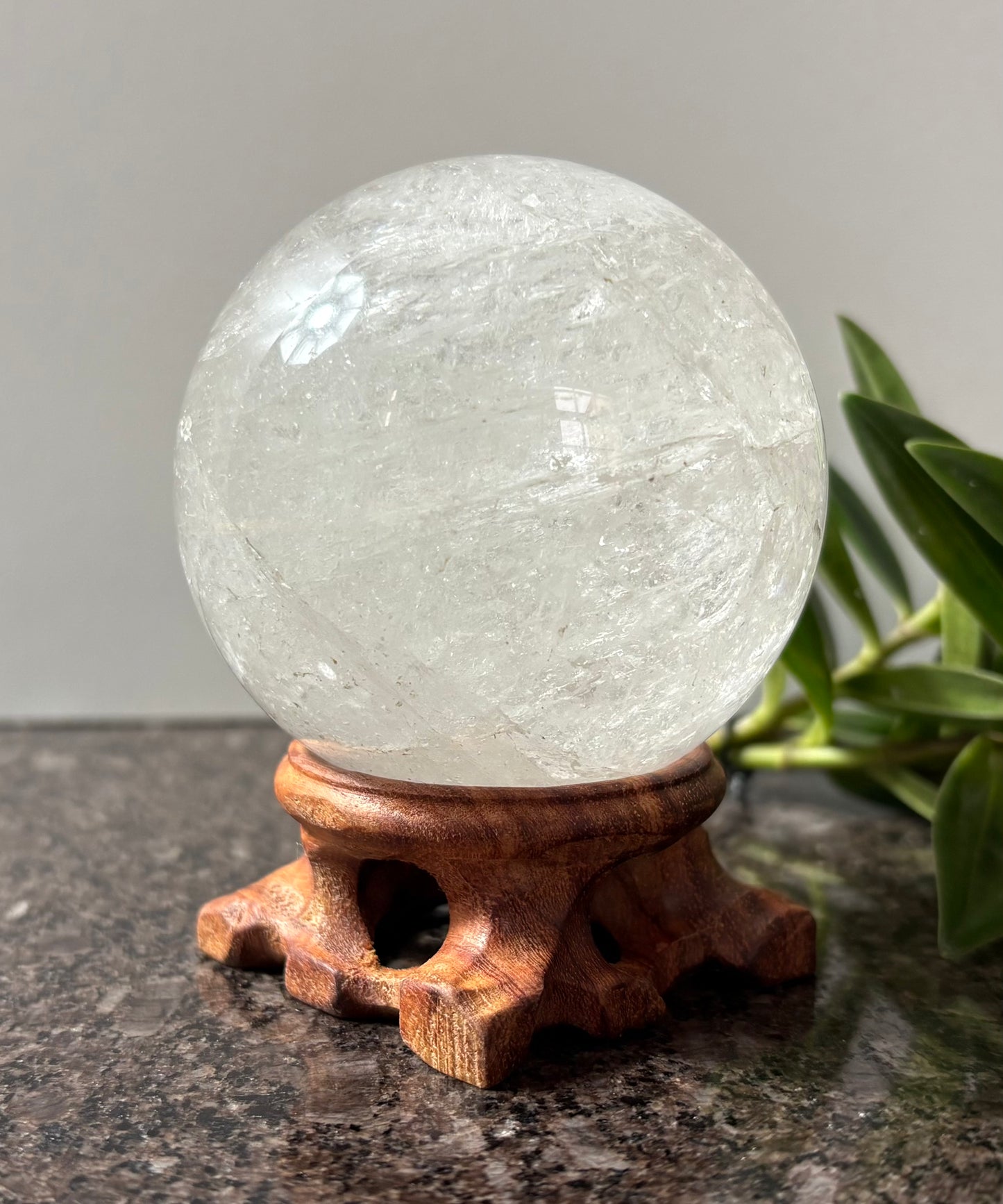 Mesmerising Large Quartz Crystal Sphere - spiritual healing