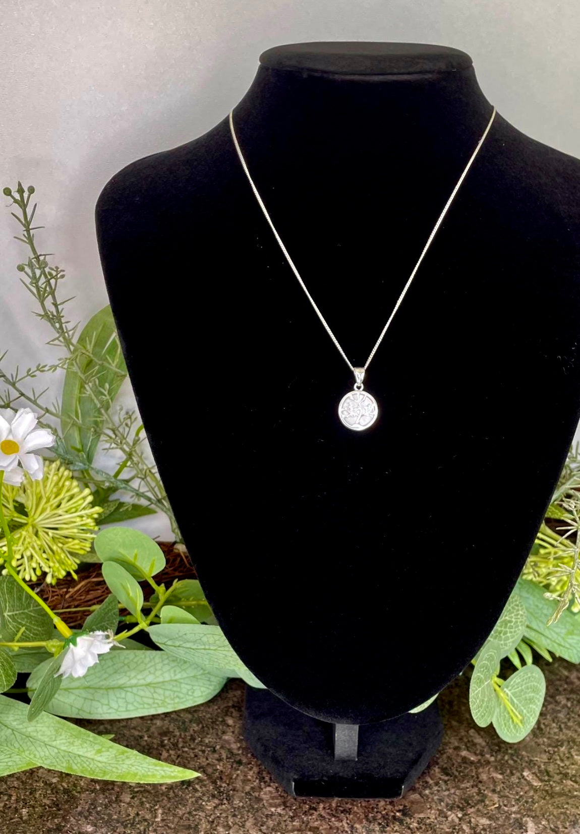 Sterling Silver Mother of Pearl Tree of Life Pendant