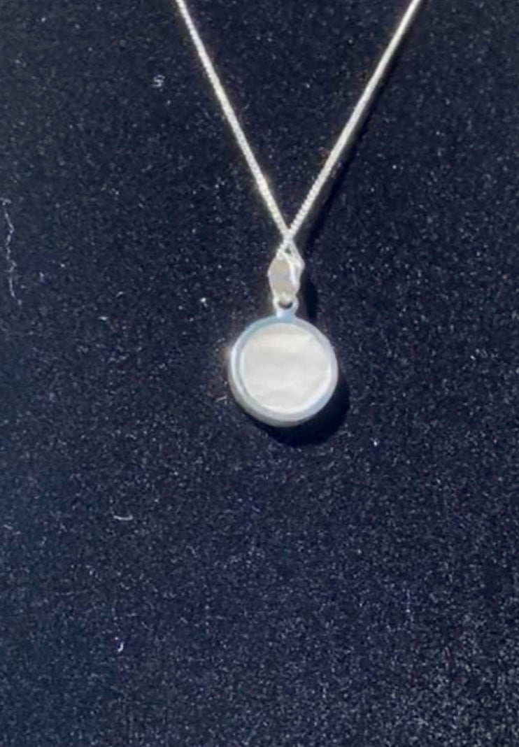 Sterling Silver Mother of Pearl Tree of Life Pendant