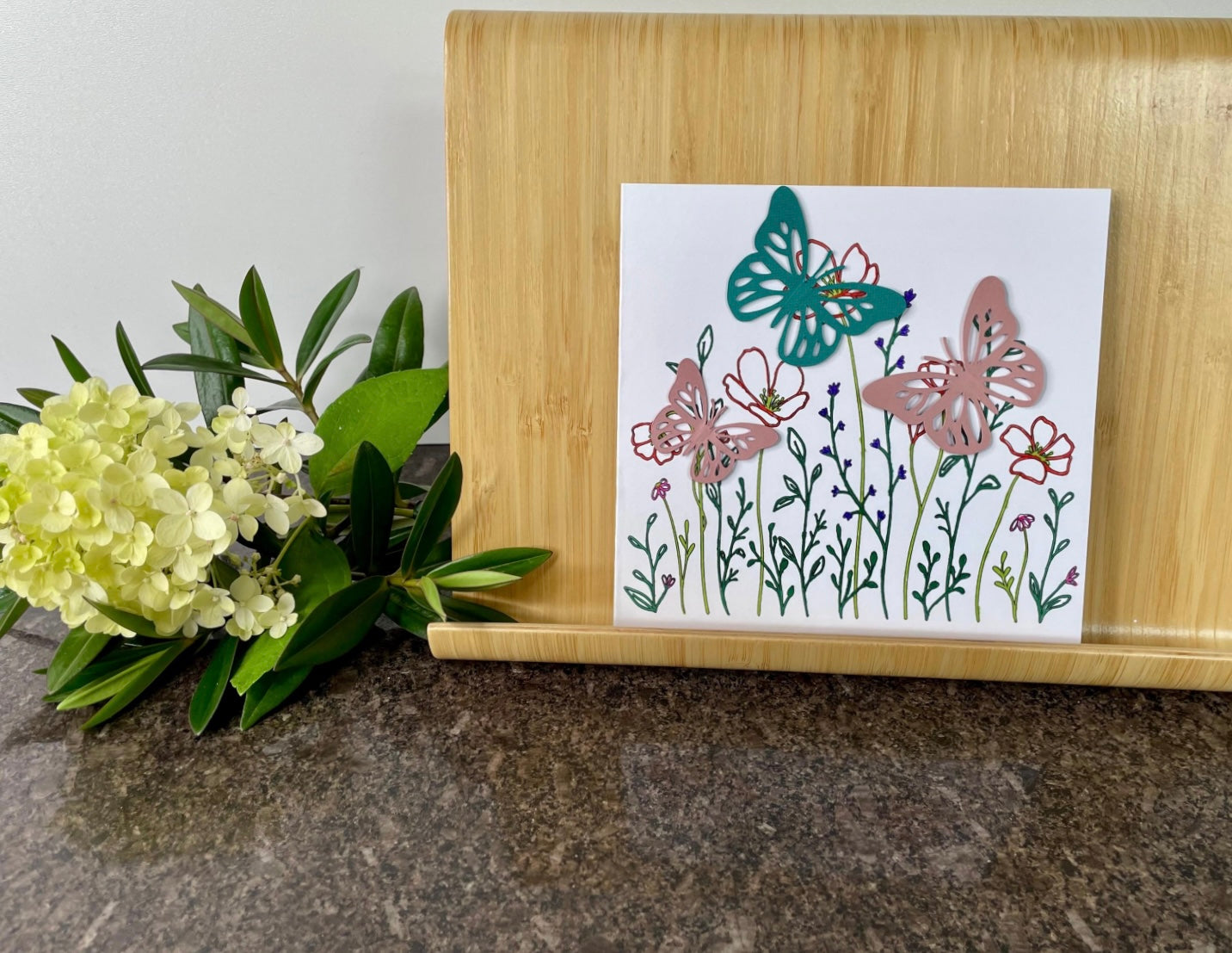 Hand crafted 3D Butterfly Greetings Card